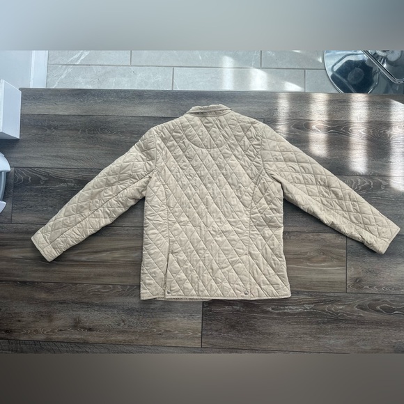 Lands' End Tan Quilted jacket/ woman's size L - Picture 11 of 16